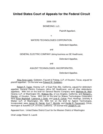 United States Court of Appeals for the Federal Circuit  2006-1350  BIOMEDINO, LLC,