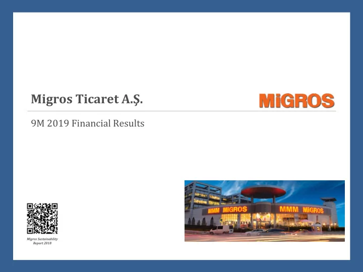 migros t icaret a