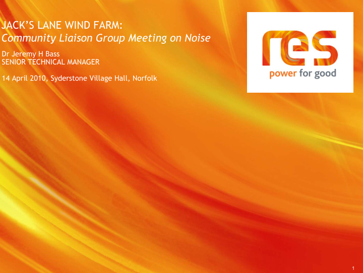 jack s lane wind farm community liaison group meeting on