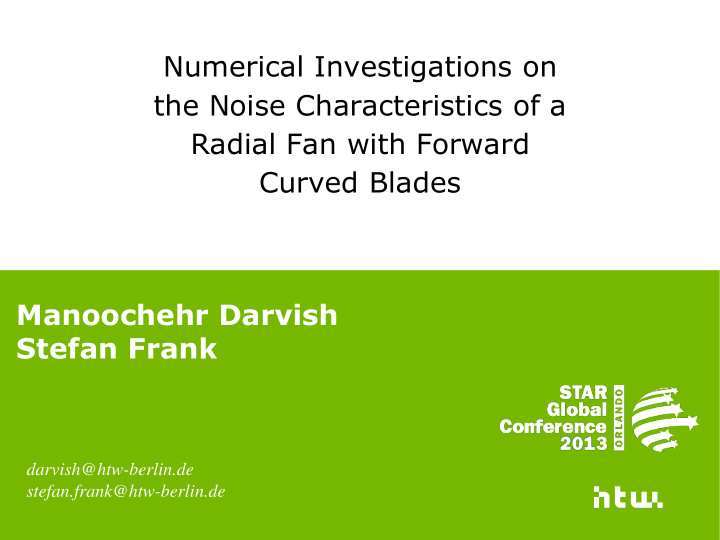 numerical investigations on