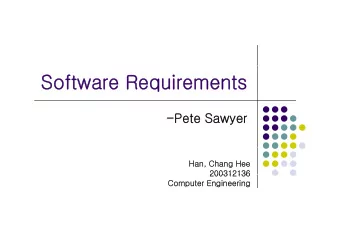Software Requirements  -Pete Sawyer  Pete Sawyer  Han, Chang Hee  200312136  200312136  Computer