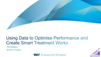 Tim Baldock  Anna K. Portela  29 January 2019 | Birmingham  Target of data collection,