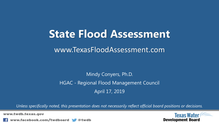 state flood assessment