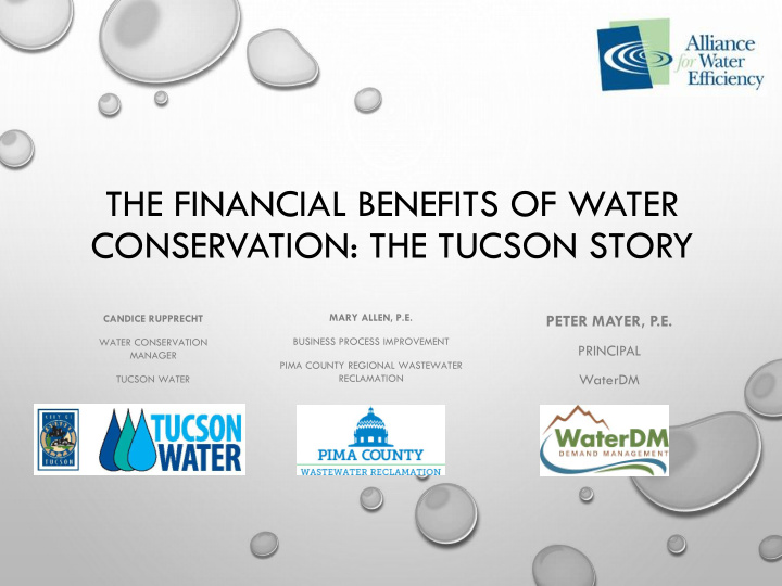 the financial benefits of water
