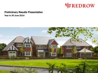 Preliminary R  Results P  Presentation  Year t  to 3  30 J  June 2  2014  Agend  nda