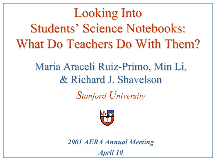 looking into looking into students science notebooks