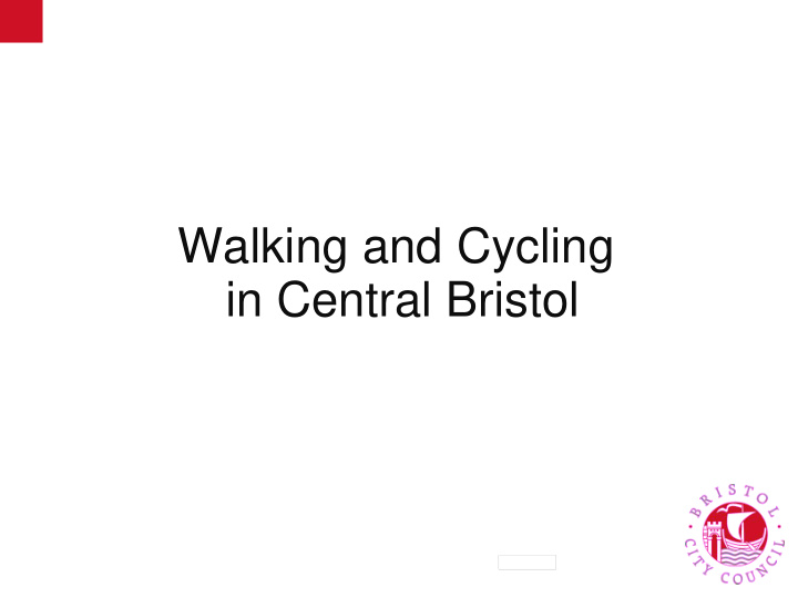 walking and cycling in central bristol