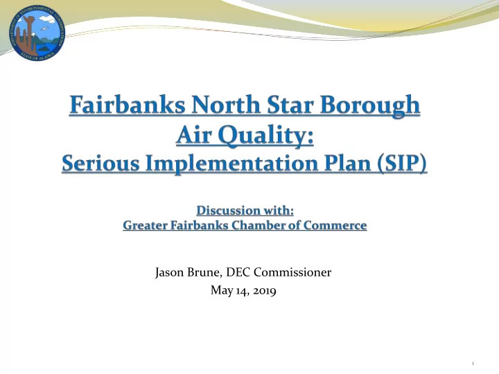 jason brune dec commissioner may 14 2019