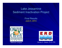 lake jessamine lake jessamine sediment inactivation