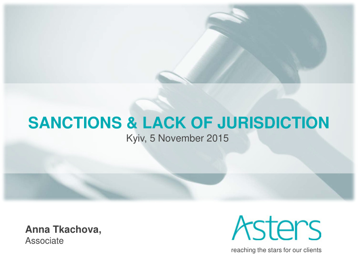 sanctions lack of jurisdiction