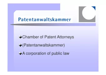 ChamberofPatentAttorneys  ChamberofPatentAttorneys  (Patentanwaltskammer)