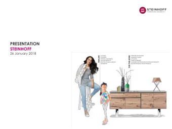 PRESENTATION  STEINHOFF  26 January 2018  Disclaimer This presentation (the Presentation) and
