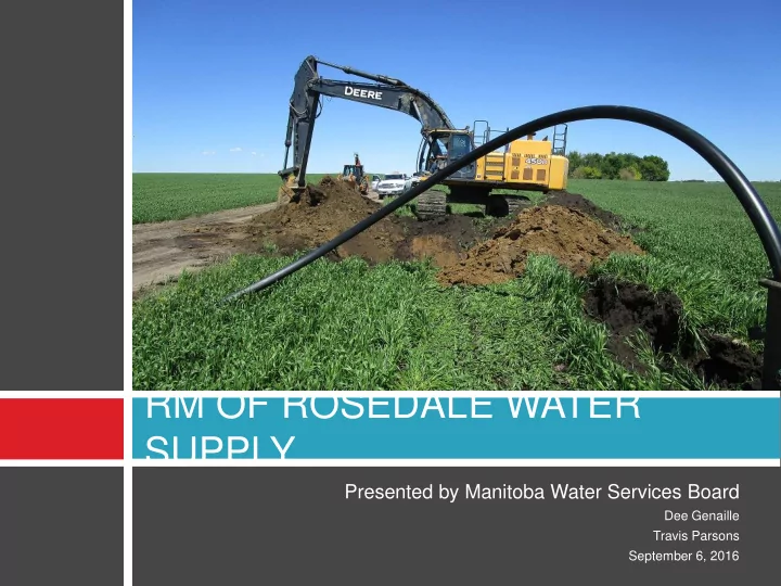 rm of rosedale water supply