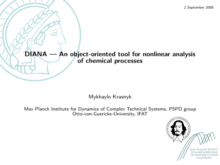 diana an object oriented tool for nonlinear analysis of