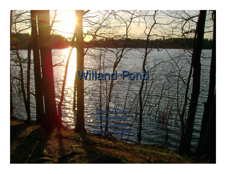 willand pond willand pond