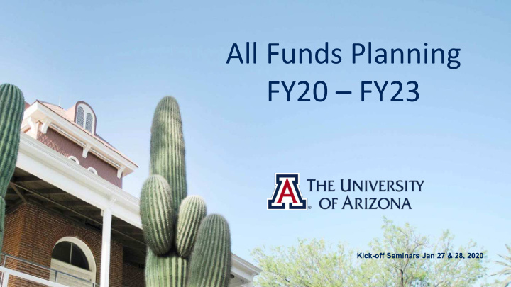 all funds planning fy20 fy23