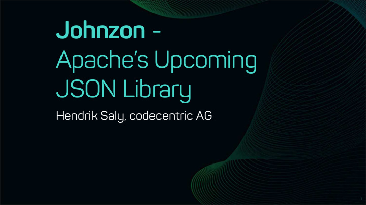 johnzon apache s upcoming json library