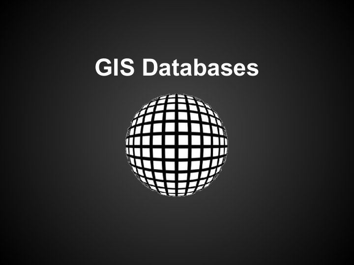 gis databases what is gis