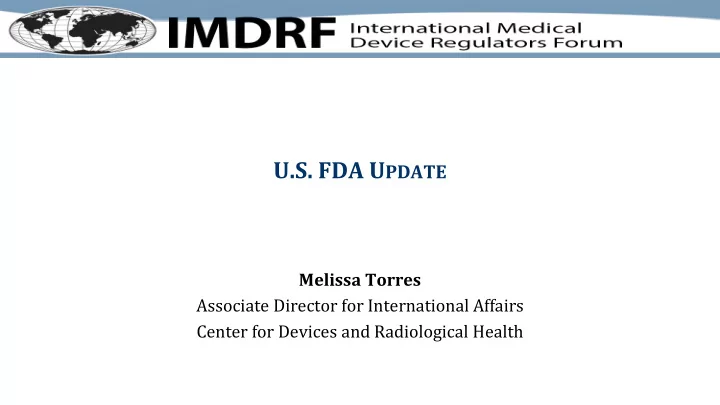 u s fda u pdate