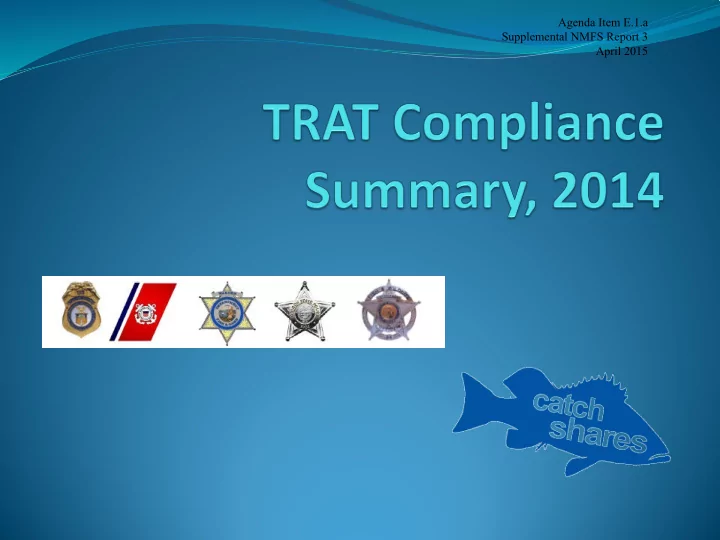 agenda item e 1 a supplemental nmfs report 3 april 2015