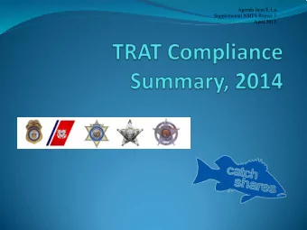 Agenda Item E.1.a  Supplemental NMFS Report 3  April 2015  TRat Fishery Overview*  107