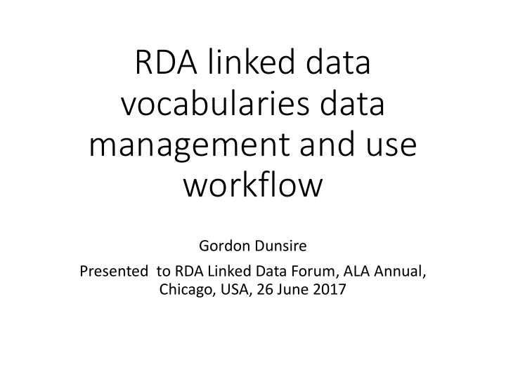 rda linked data vocabularies data management and use
