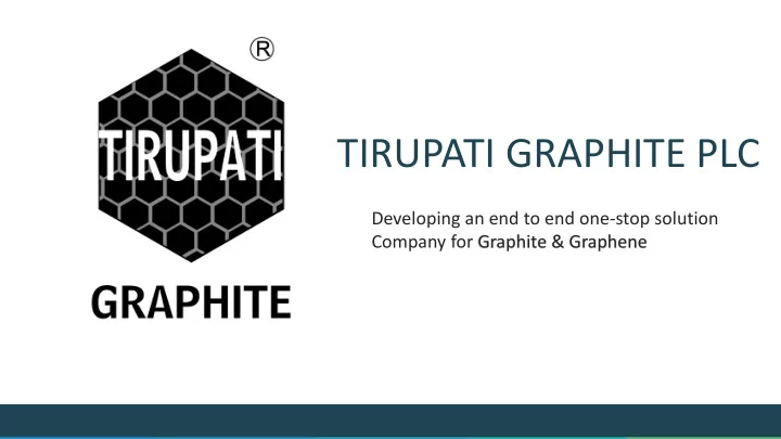 tirupati graphite plc