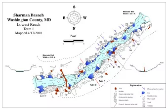 Sharman Branch  E  W  Washington County, MD  1.8  Lowest Reach  1.6  2.4  N  Team 1  Mapped