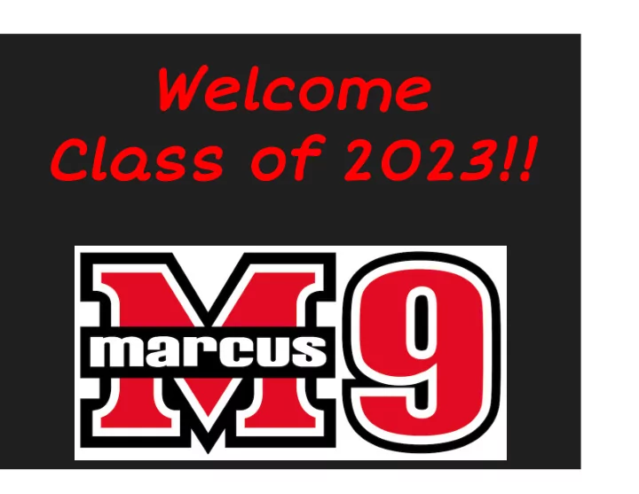 welcome class of 2023 what does a high school schedule