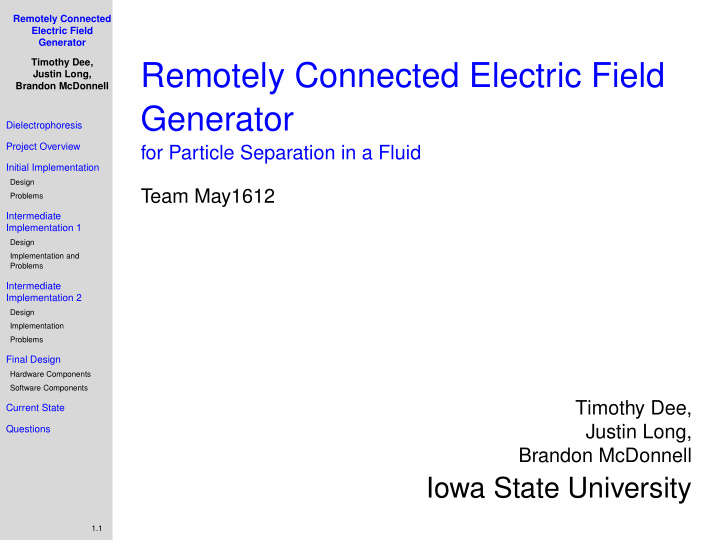 remotely connected electric field