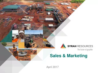 Sales &amp; Marketing  April 2017  0  Disclaimer  1  1  Syrahs Balama deposit has the largest