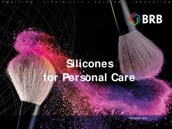 Silicones  for Personal Care  Personal Care Product Range  Personal Care Product Range  Volatile