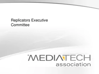 Replicators Executive  Committee  Short Background of the MTA  MTA Replicators Committee | 2