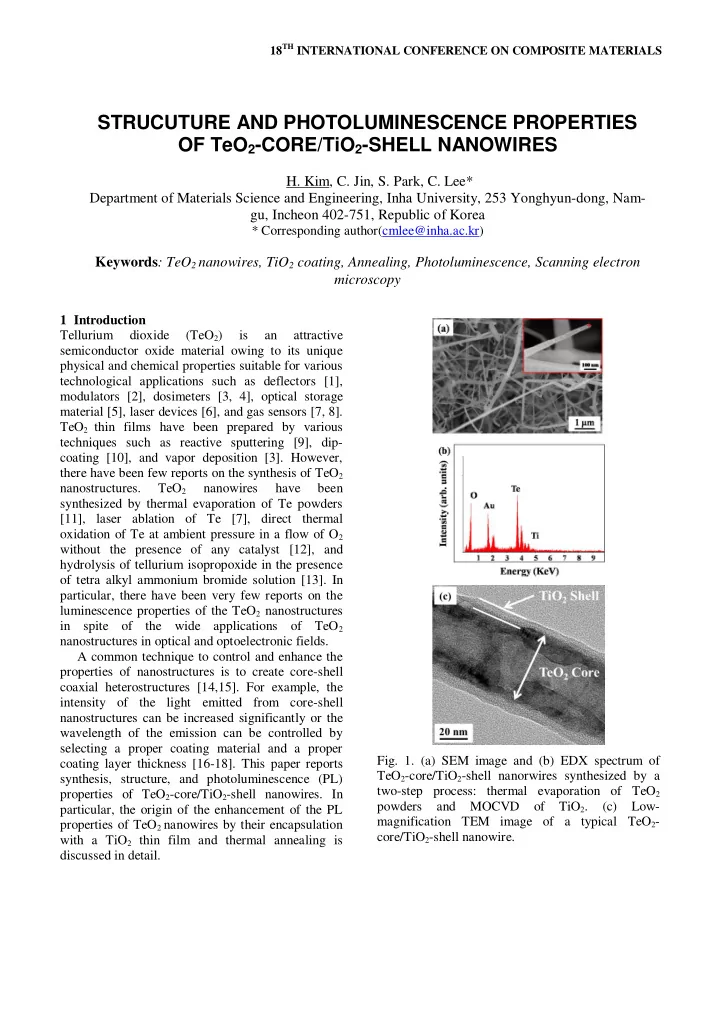 strucuture and photoluminescence properties