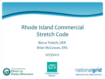 Rooftop Solar Zoning  Rhode Island Commercial  Stretch Code  Becca Trietch, OER  Brian McCowan, ERS