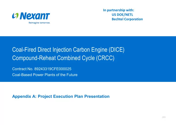 coal fired direct injection carbon engine dice compound