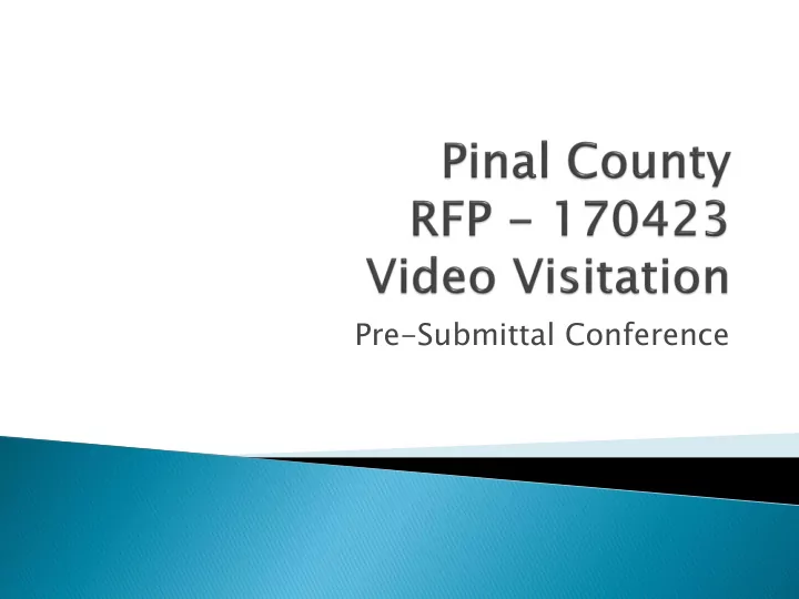 pre submittal conference