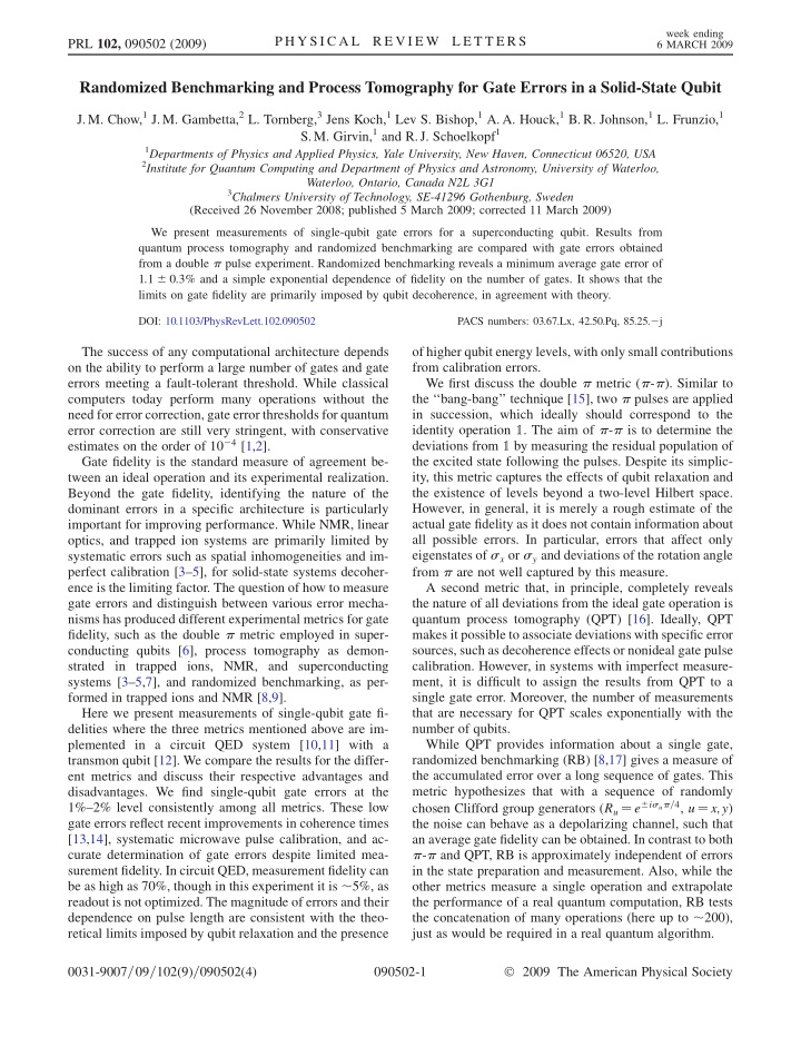 randomized benchmarking and process tomography for gate