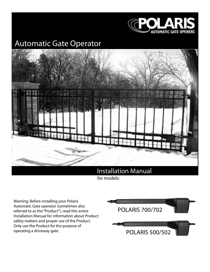 automatic gate operator