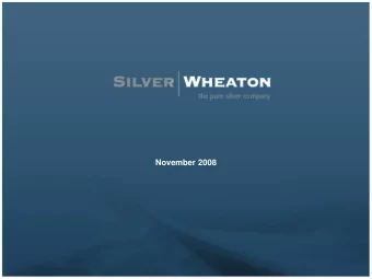 November 2008  Cautionary Statements  CAUTIONARY NOTE REGARDING FORWARD LOOKING-STATEMENTS  Safe
