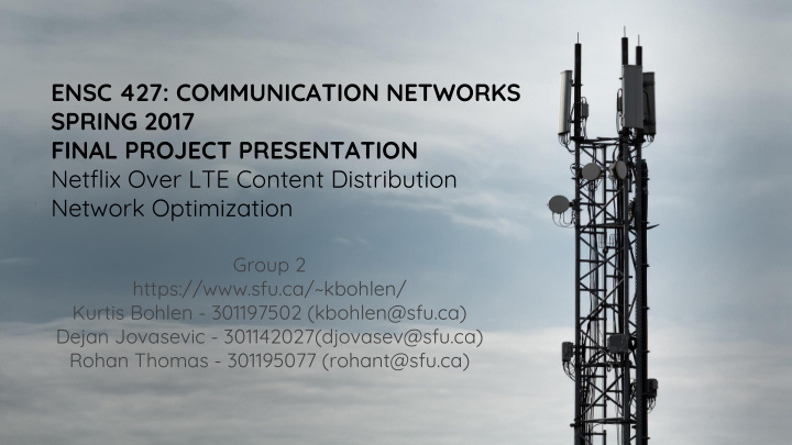 ensc 427 communication networks spring 2017 final project