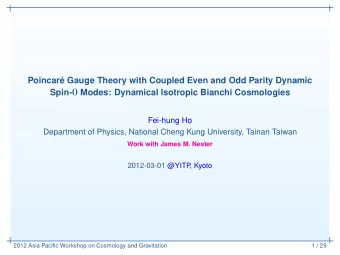 Abstract and Outline   We are investigating the dynamics of a new Poincar  e gauge theory of