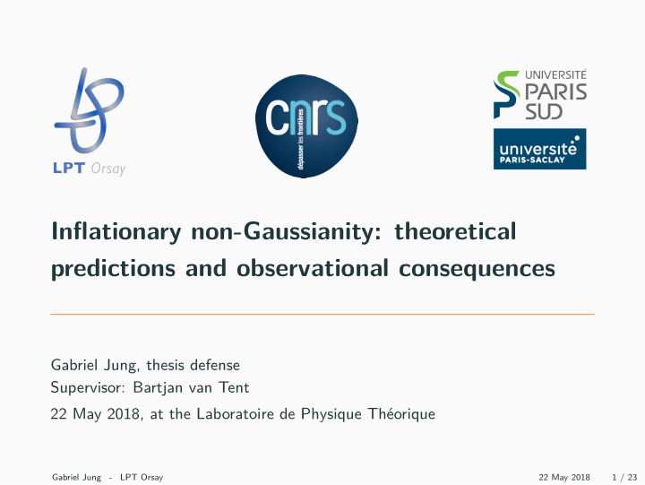 inflationary non gaussianity theoretical predictions and