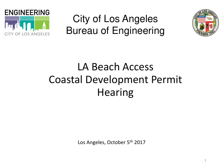 la beach access coastal development permit hearing