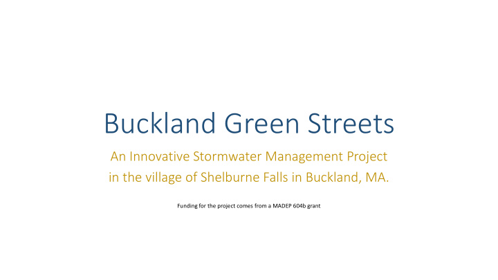 buckland green streets