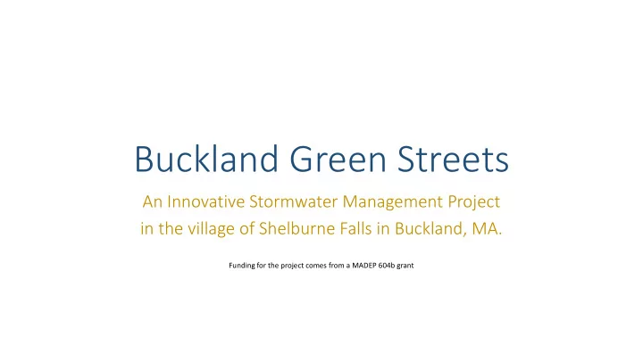 buckland green streets