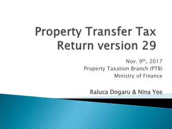 Ra  Raluca  ca Dogaru  aru &amp; N  &amp; Nina  a Yee  ee  WHAT  PTT RETURN V.29 PURPOSE