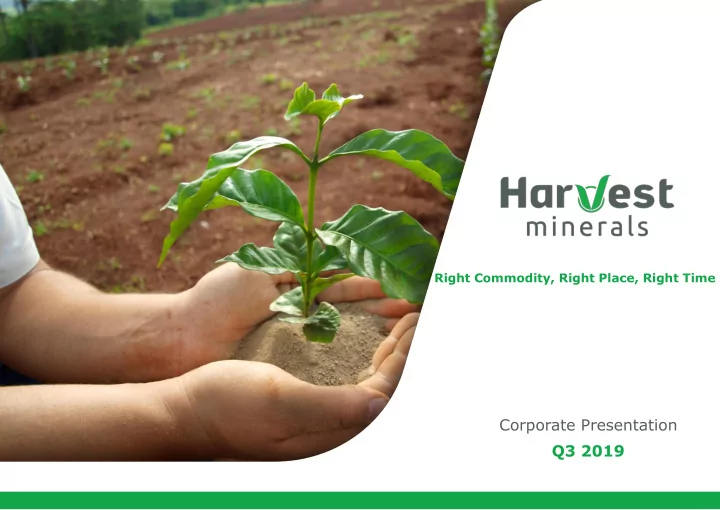 corporate presentation q3 2019 disclaimer