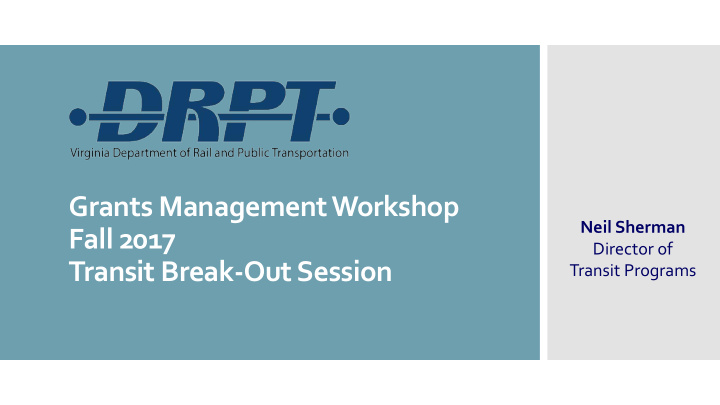 grants management workshop