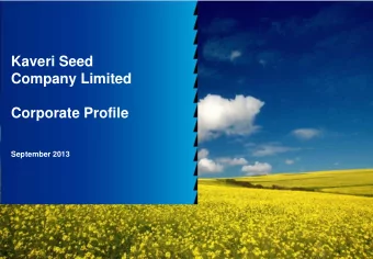 Company Limited  Corporate Profile  September 2013  Presentation Structure  1  Key Highlights  2